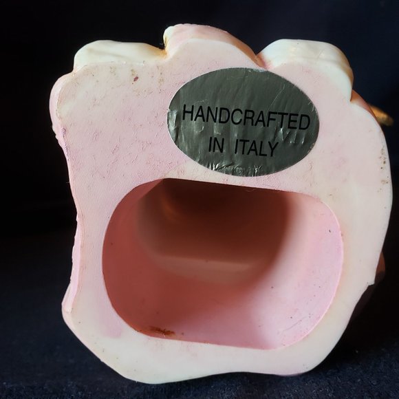 SOLD VTG Kneeling Angel (Depose Italy - Pink/Gold) - Picture 5 of 6